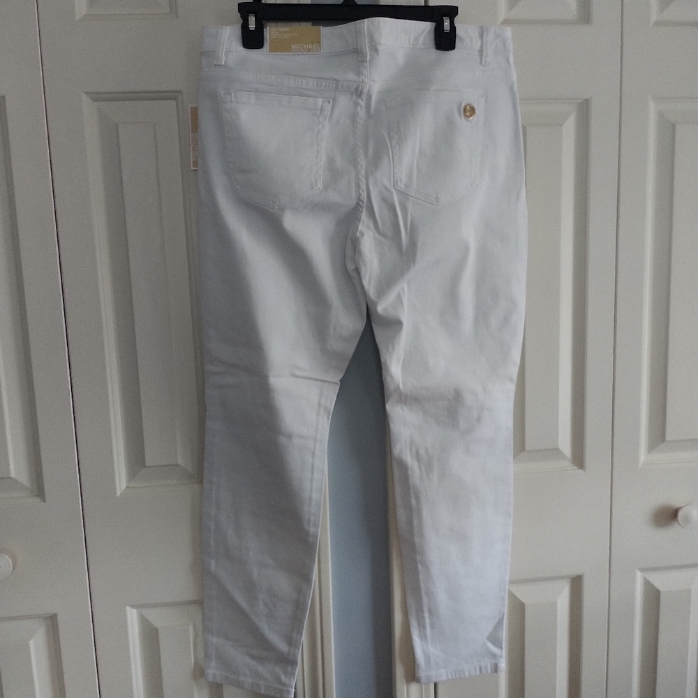 Michael Kors Izzy Skinny White Jeans 14 - Picture 10 of 15